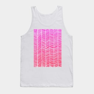 Herringbone Pink Tank Top